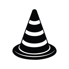 Adobe Illustrator traffic cone isolated on white background Artwork