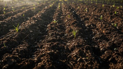 Fototapeta premium The Pledge of Spring in Newly Turned Earth