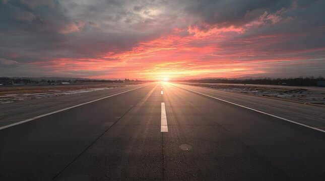 Road to 2026 with an empty road with written 2025 represent the future and positivity and success of the new year 2026