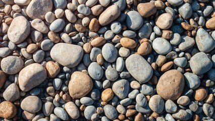 A collection of multi-colored and differently sized stones