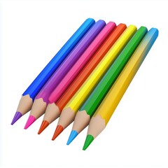 Fototapeta premium Coloring pencil colorful for drawing kids play, isolated white