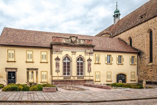 View at the Building of Tribunal in the streets of Rouffach - France