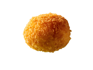 Crispy Golden Brown Fried Croquette Or Arancini With Textured Breading Transparent Background Transparent Background