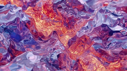 3D illustration featuring an abstract multicolored backdrop with separation, flowing lines, and dimensionality