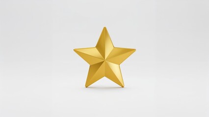 Obraz premium 3D modeled three yellow stars icon on a solid white background