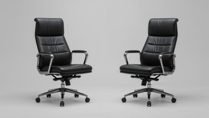 Double black executive chairs