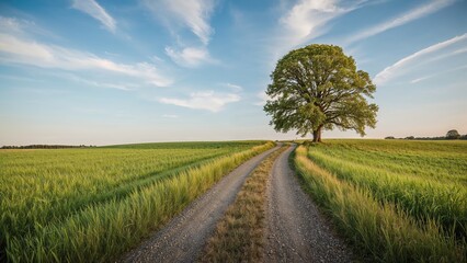 Serpentine route through the countryside