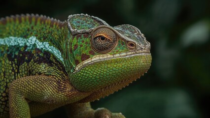 Obraz premium A close-up shot of a panther chameleon
