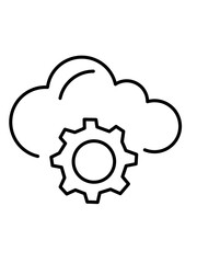 Cloud computing icon. Set of icons for data storage, download, upload, database, server