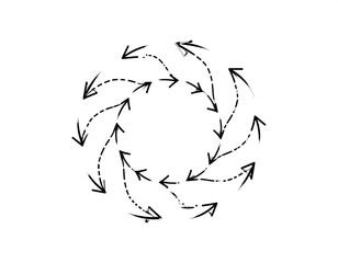 Circular flow of arrows