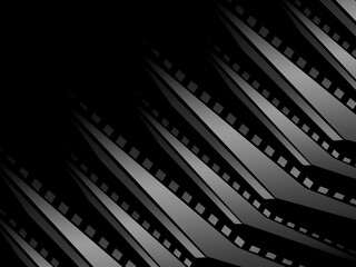 Obraz premium Black background vector luxury invitation card. Elegant wavy lines pattern on black background. Premium design illustration for wedding, vip cover template, grand opening, flyer, etc. 