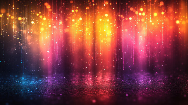 Vibrant, colorful, glowing abstract backdrop