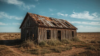 Severely broken shingles on a small wooden roof