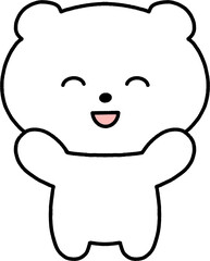 white bear happy