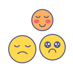 Fototapeta premium Emoji Faces Pack – Vector Reactions and Feelings