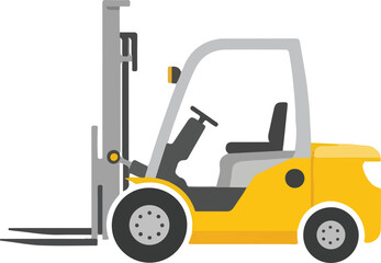 Forklift Truck Flat Vector Icon