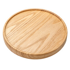 Wooden circle isolated on transparent background  
