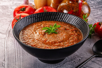 Gazpacho - cold Spanish tomato soup