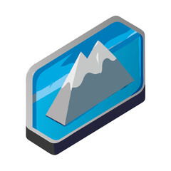 Mountain 3D Isometric Icon