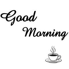 good morning with cup of tea vector,tea,