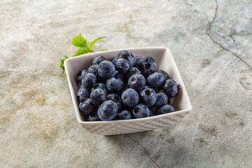 Sweet juicy ripe blueberry heap
