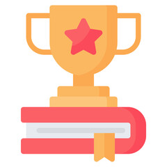 Trophy Icon, Flat style icon vector illustration, Suitable for website, mobile app, print, presentation, infographic and any other project.
