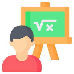 Presentation Icon, Flat style icon vector illustration, Suitable for website, mobile app, print, presentation, infographic and any other project.