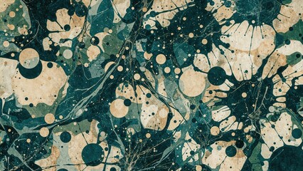 Creative soiled art with fantasy-inspired abstract paint splashes