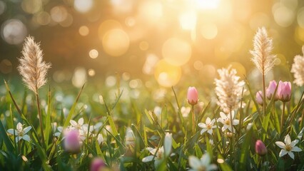 Fototapeta premium Spring art-inspired backdrop