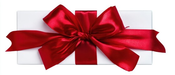 The elegant gift box with a stunning red ribbon bow for all occasions.