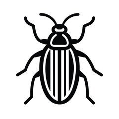 Beetle Outline Vector Illustration