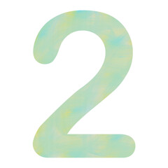 Number 2 on abstract pattern