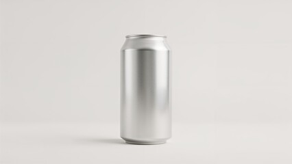 Minimal background featuring a metal can. Perfect for branding spirited and refreshing beverages.