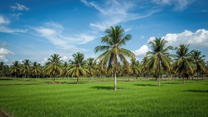 Obraz premium Historical Agricultural Practices of Palm Trees