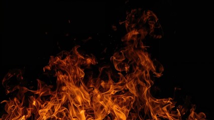 Obraz premium Flaming sheet illuminated by darkness