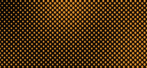 Abstract creative pattern pop art comic style golden halftone isolated on white background Vector. Dotted circle vector illustration. Abstract halftone background. Dot spray gradation for your design.