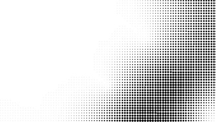 Abstract creative pattern pop art comic style black halftone isolated on white background Vector. Dotted circle vector illustration. Abstract halftone background. Dot spray gradation for your design.