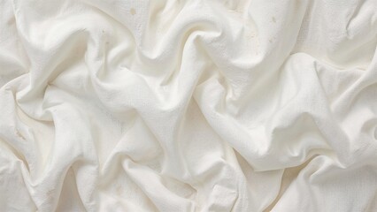 Obraz premium Abstract texture of white linen fabric background