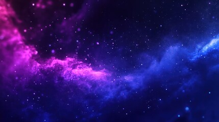 Obraz premium Vivid Cosmic Galaxy with Pink and Blue Nebula Stars in Deep Space