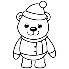 polar bear in a hat