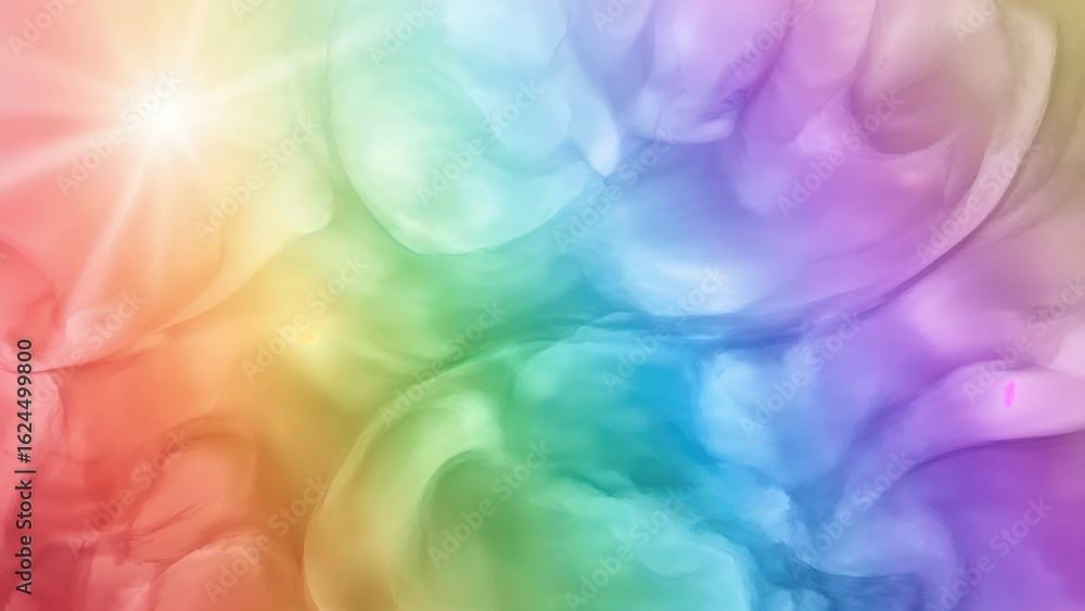 Poster abstract design featuring a smooth rainbow-like color transition