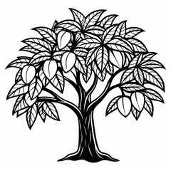 Obraz premium vector tree silhouette
