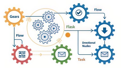 Stylized Legs in Business-Casual Attire Walking Through Urban Background