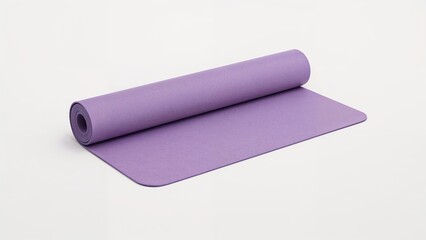Three-Dimensional Yoga Mat Mockup Template Set Against White