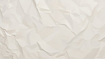 Fototapeta premium Wrinkled surface of white paper as background