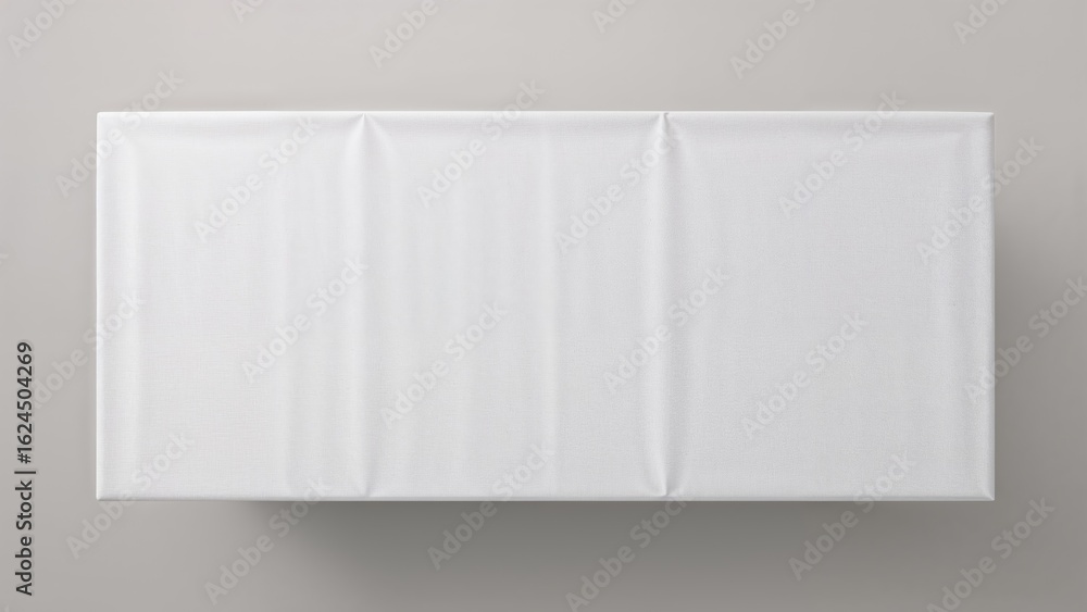 Poster top view of a wooden surface draped with a cloth, ideal for showcasing products with ample empty spa