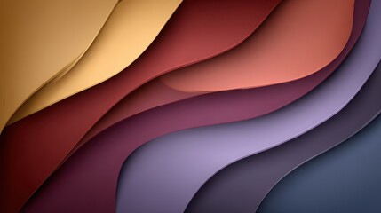 Abstract Layered Color Wave Design