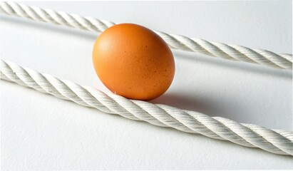 Fresh egg placed on white and wooden background for food and cooking concept
