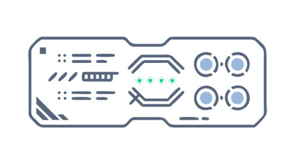Futuristic hud interface design vector illustration dashboard display panel user interface ui ux graphic