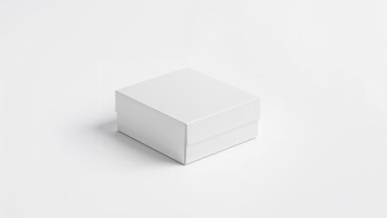 Compact white plastic container on a plain white backdrop. Tiny protective enclosure, sealed.